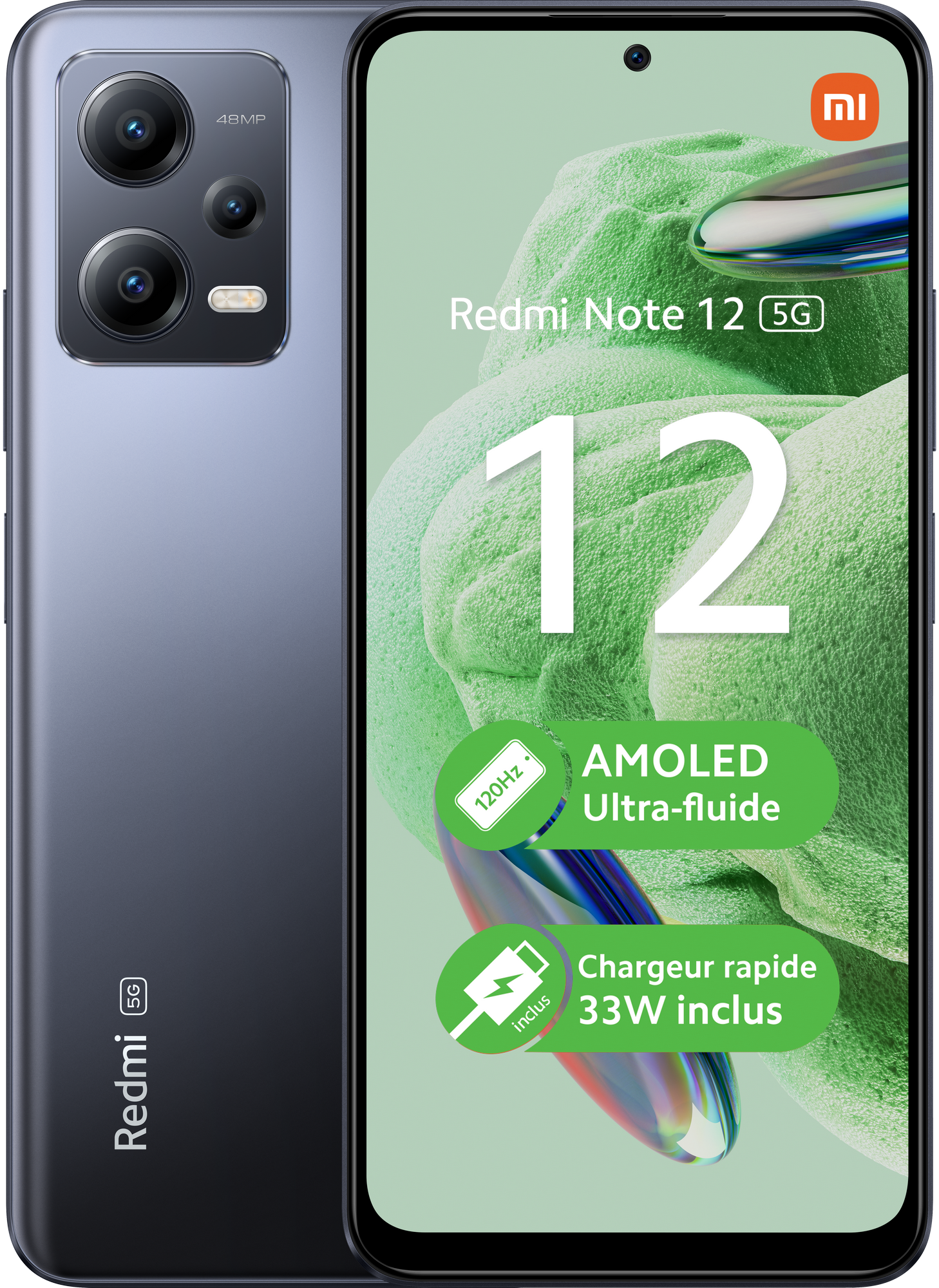 REDMI NOTE 12 - 5G - 4/128 Go - Gris