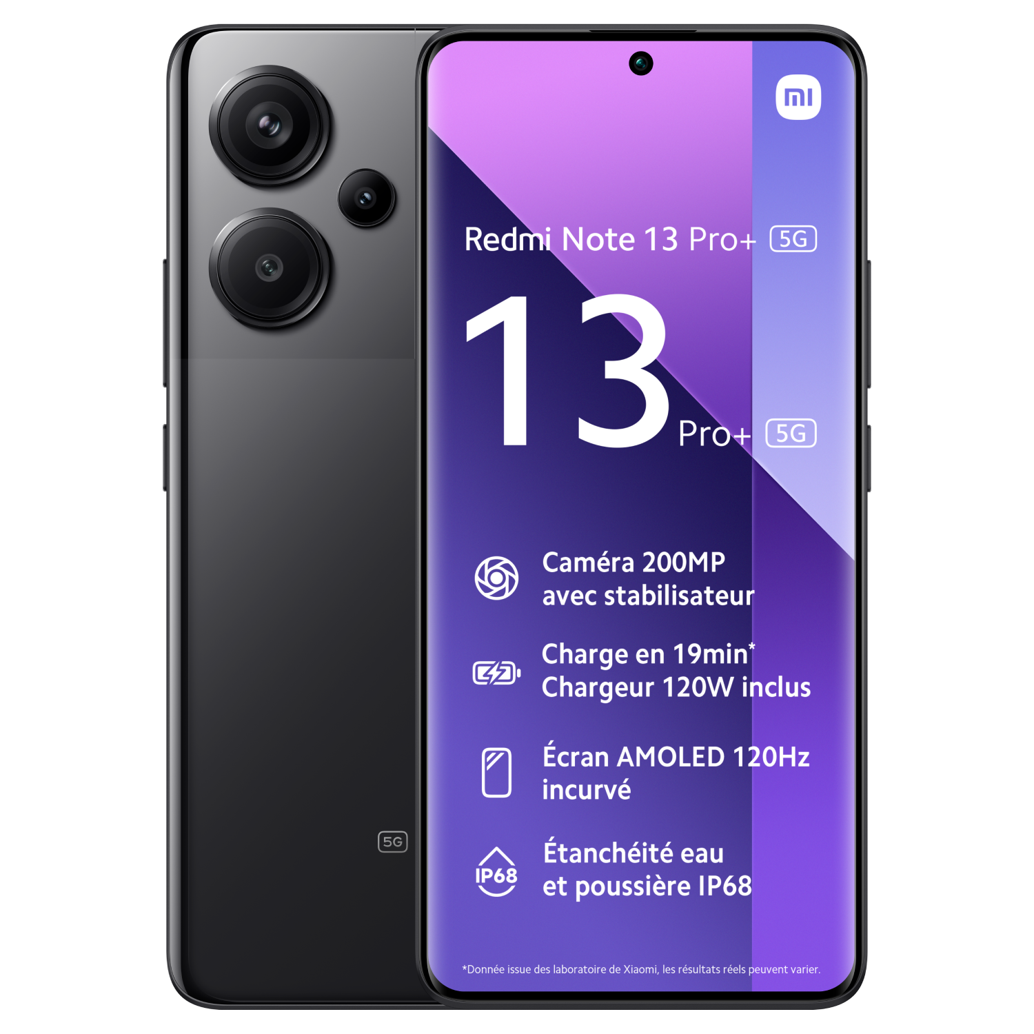 Redmi Note 13 Pro Plus - 5G - 8/256 Go - Noir
