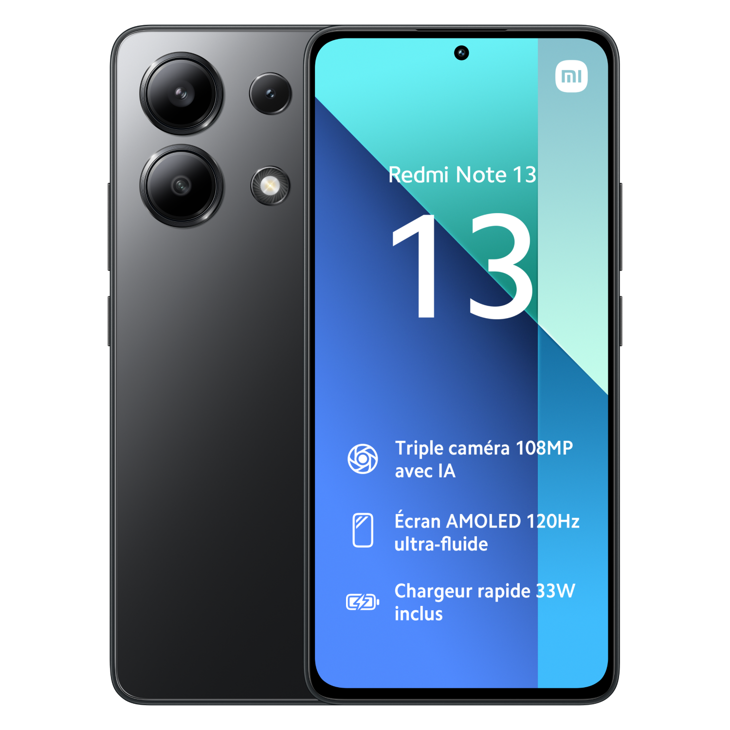 Redmi Note 13 - 8/256 Go - Noir