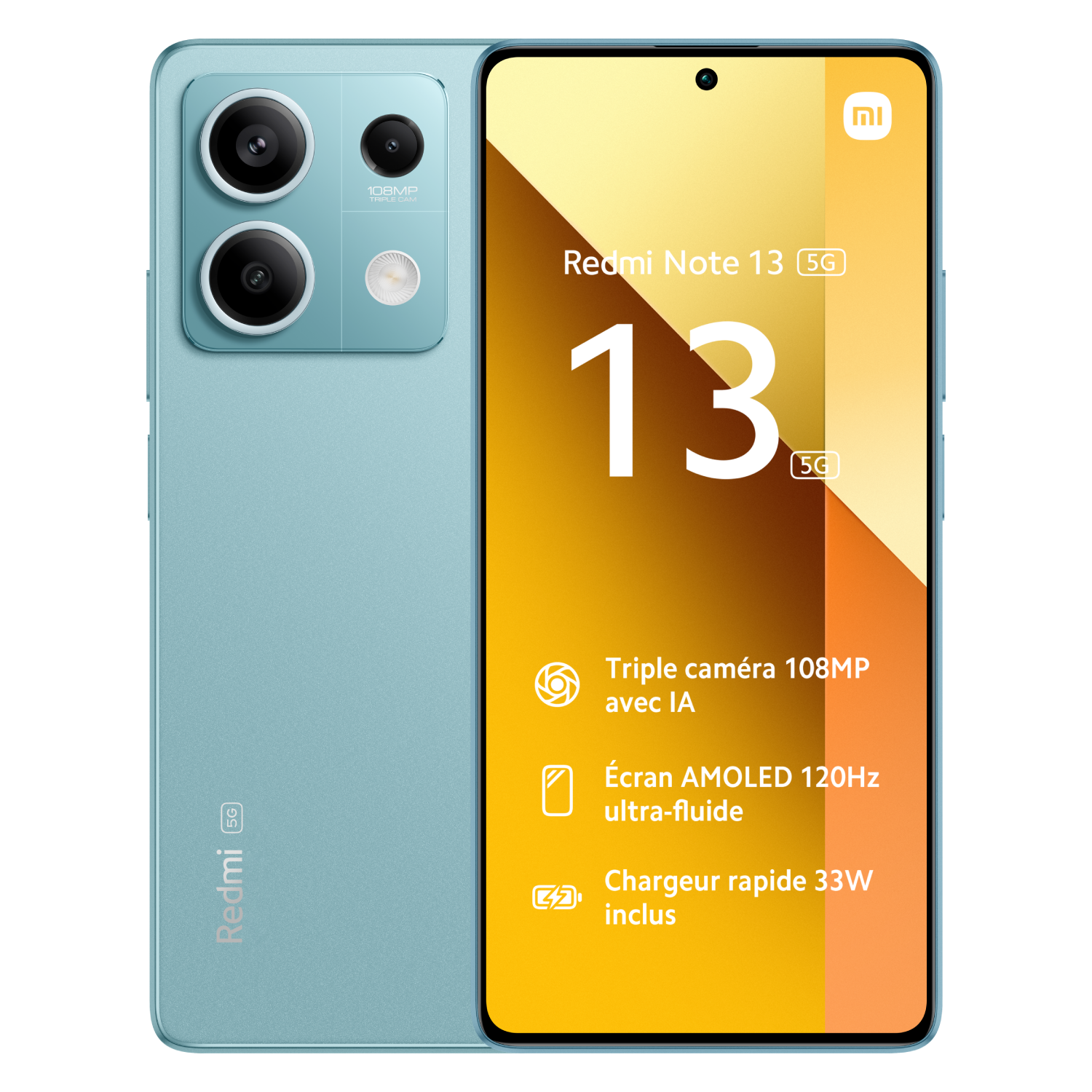 Redmi Note 13 - 5G - 8/256 Go - Bleu Océan