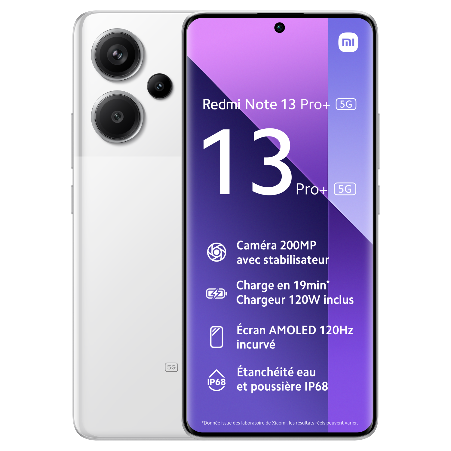 Redmi Note 13 Pro Plus - 5G - 8/256 Go - Blanc