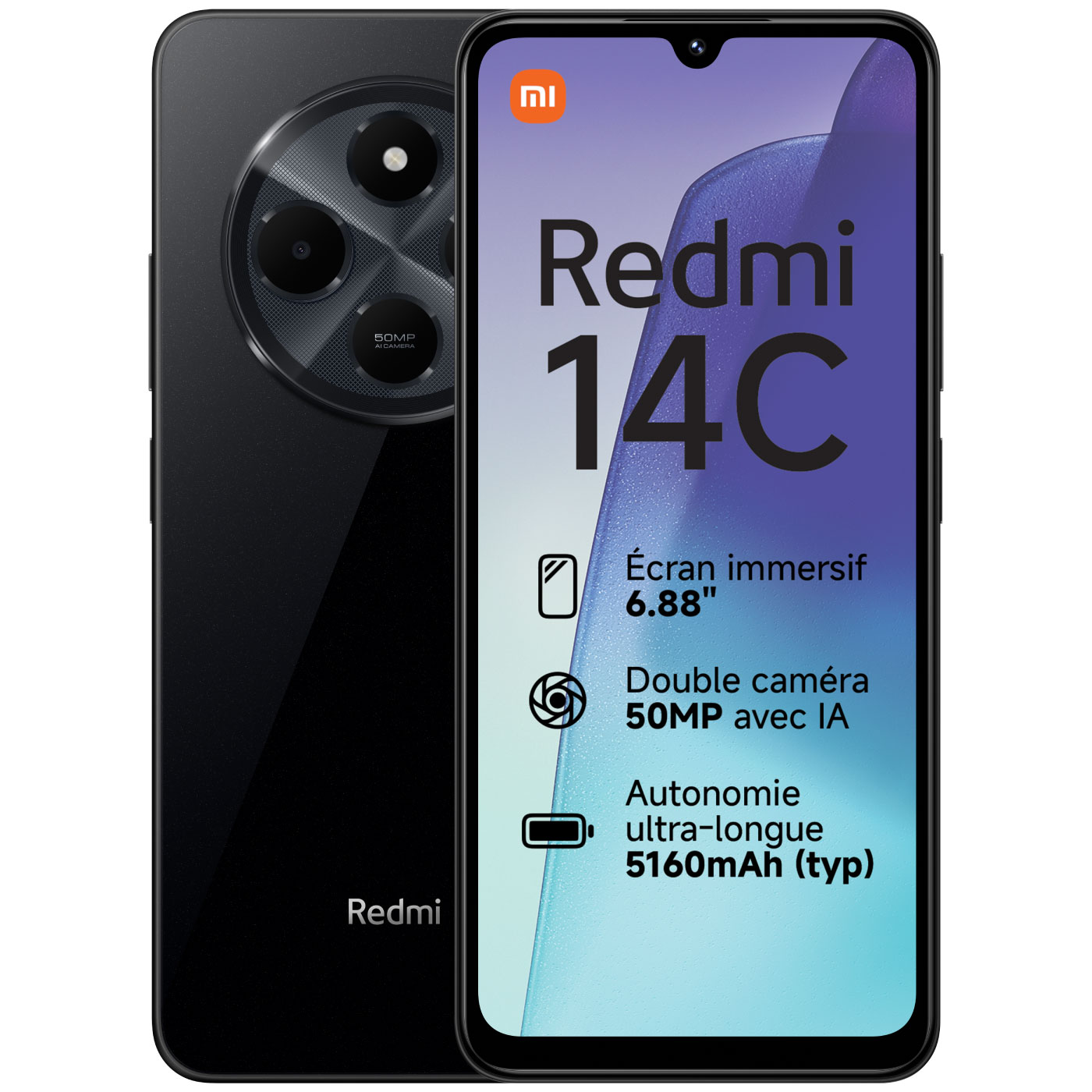 Redmi 14C Noir (4 Go / 128 Go)