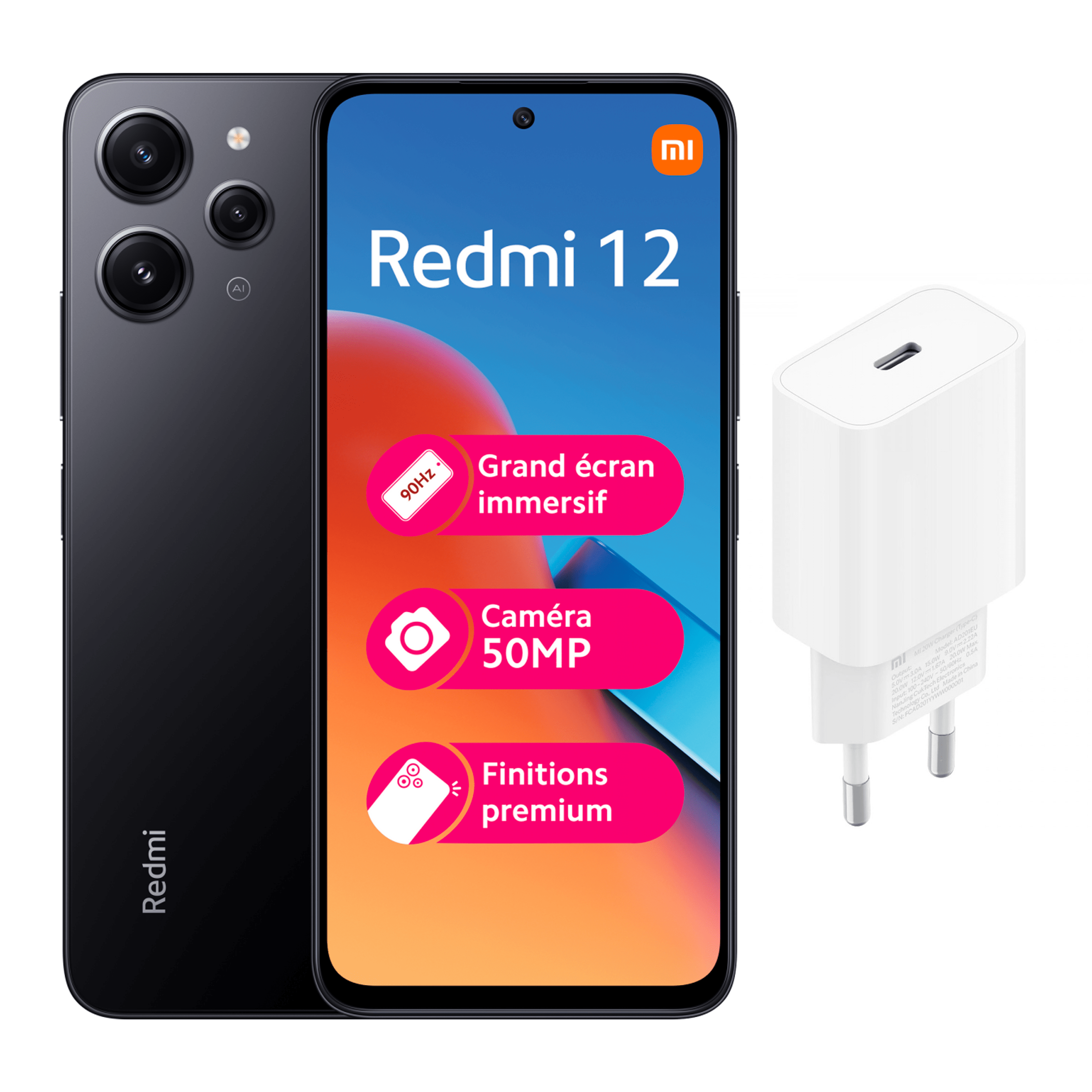 Redmi 12 4G 128G + chargeur MI 20W