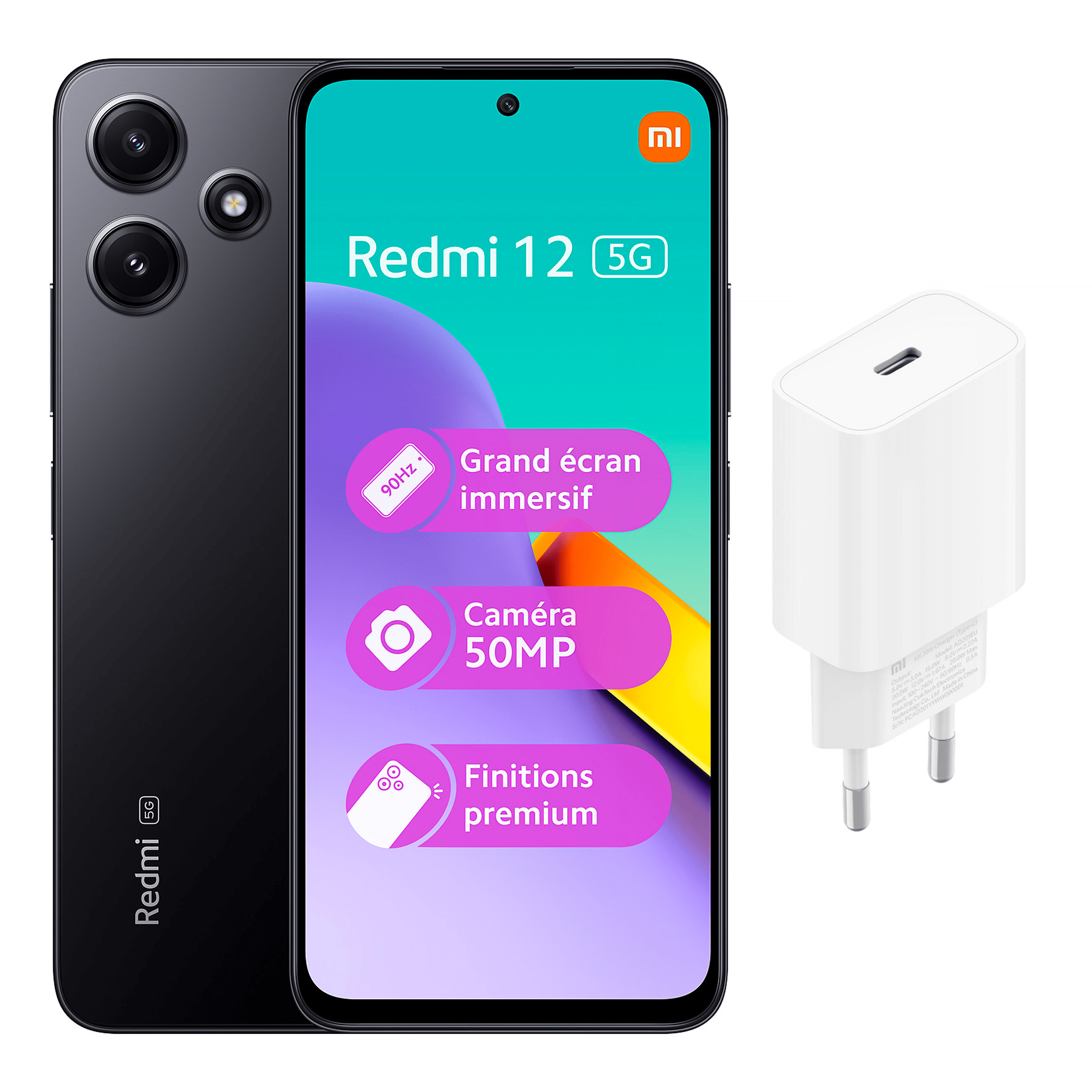 Redmi 12 5G 128G + chargeur MI 20W