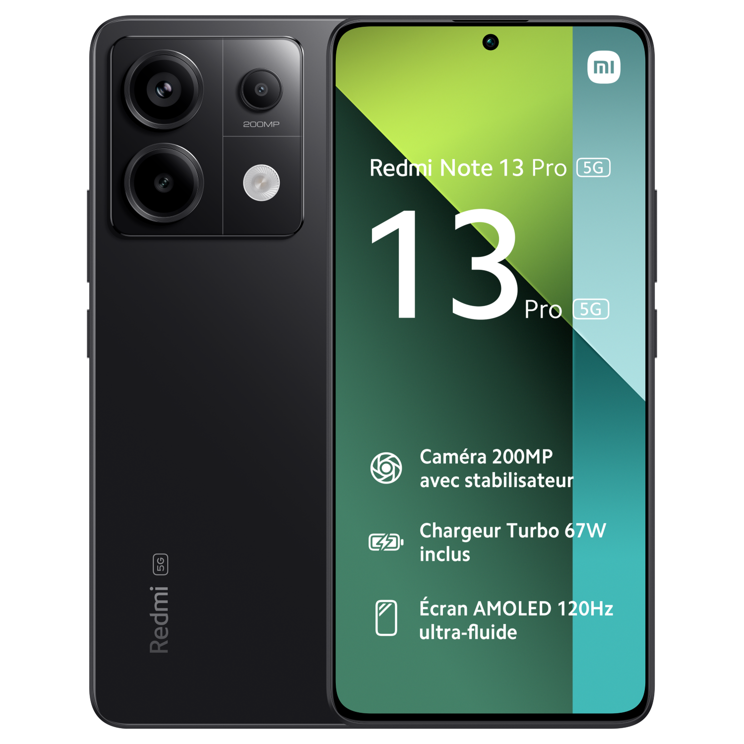 Redmi Note 13 Pro- 5G - 8/256 Go - Noir minuit