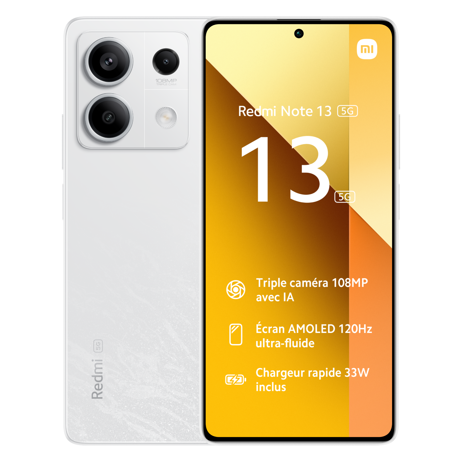 Redmi Note 13 - 5G - 8/256 Go - Blanc