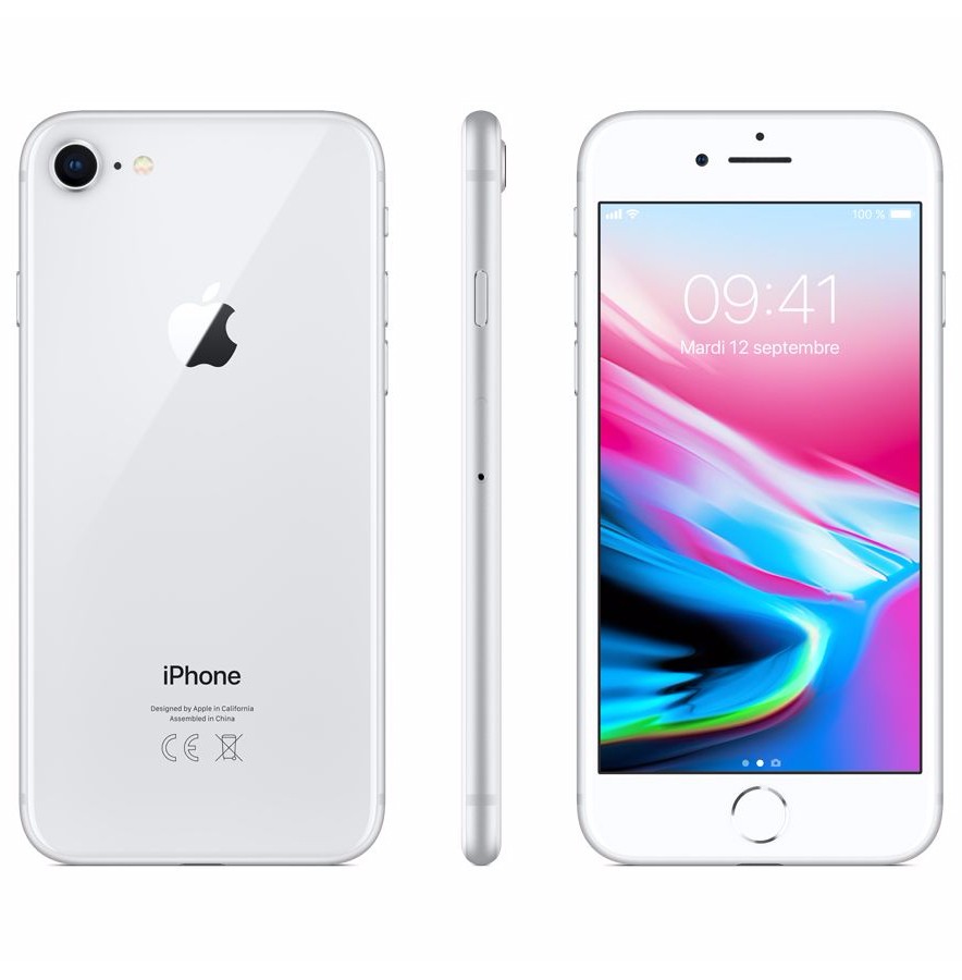 iPhone 8 - 64 Go - MQ6H2ZD/A - Argent · Reconditionné
