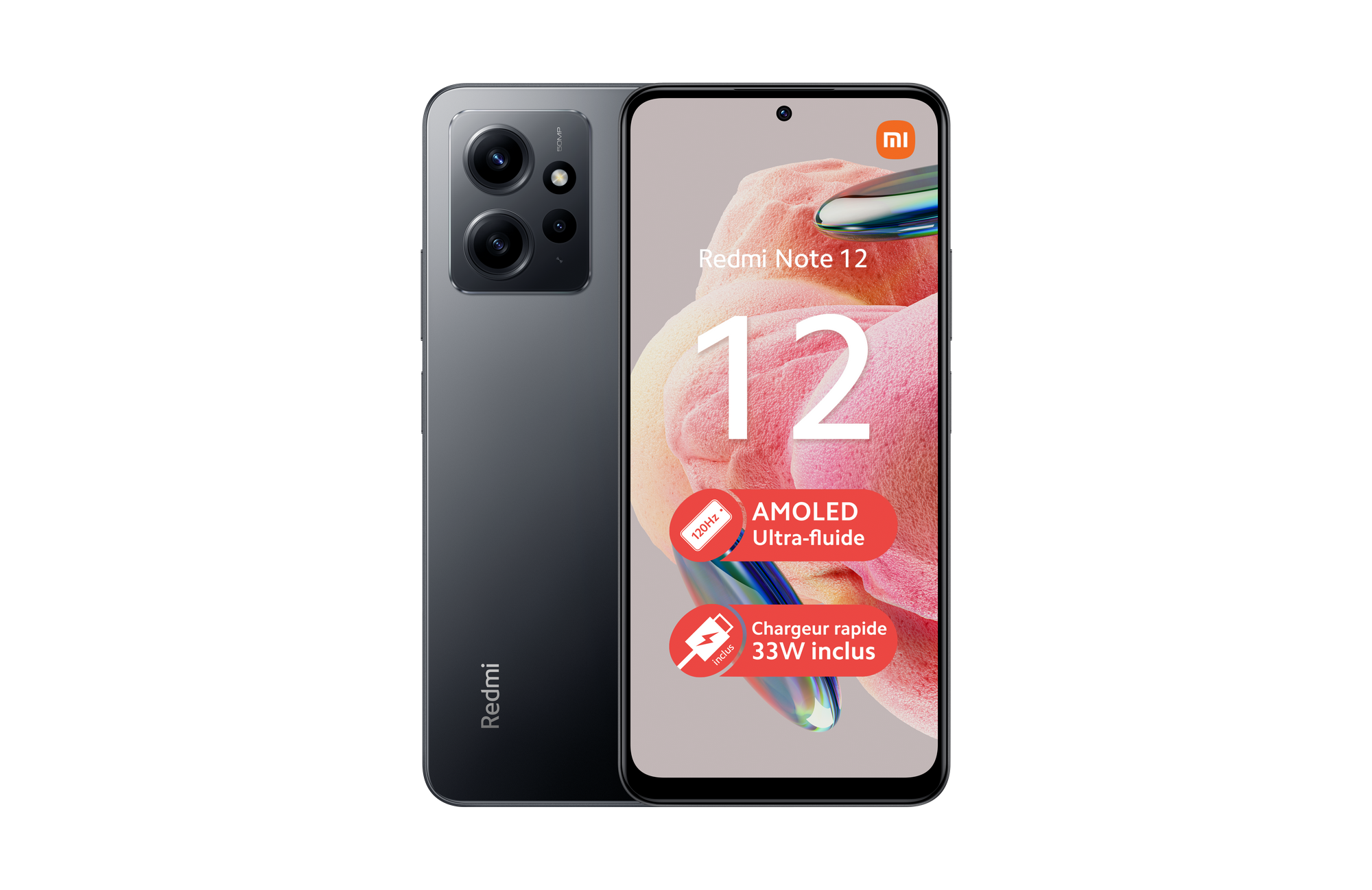 REDMI NOTE 12 - 4G - 4/128 Go - Gris
